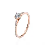 Pierścionek z różowego złota z diamentami AJPZ_093